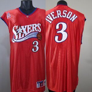 ALLEN IVERSON Champion Basketball jersey Philadelphia 76ers 52  9/11 Patch
